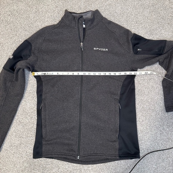 Spyder Sweater Jacket Full Zip Gray Black Medium - Picture 7 of 9